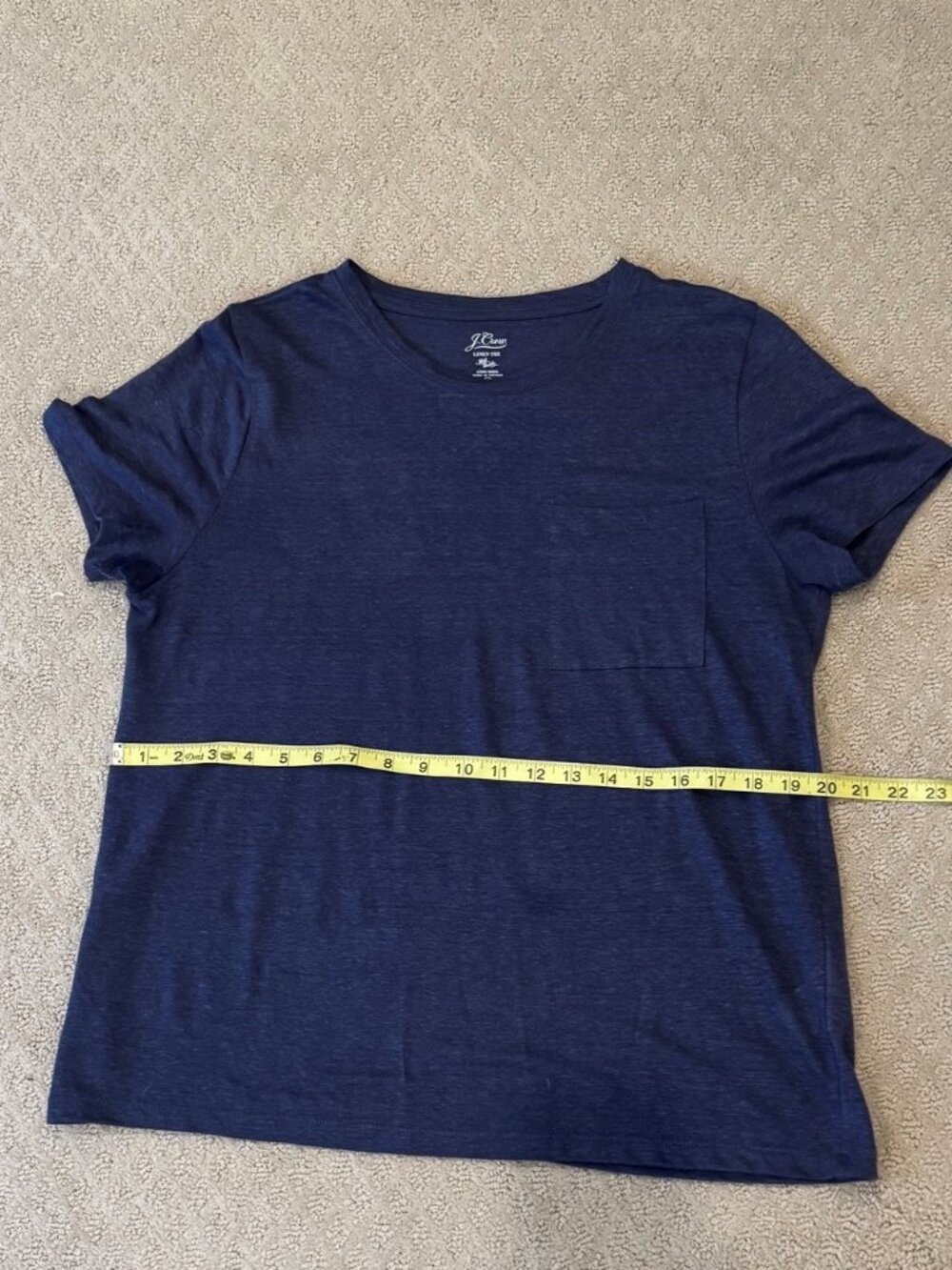 JCrew Navy linen Pocket Tshirt - M